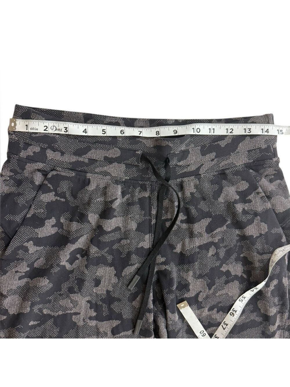 Lululemon Athletica Camo Jacquard Black Lunar Rock Camo Joggers W6BJGS Sz8 - Picture 9 of 12